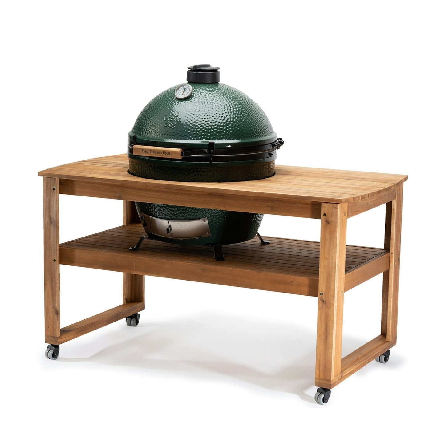 Big Green Egg Eucalyptus Table with Casters and Nest